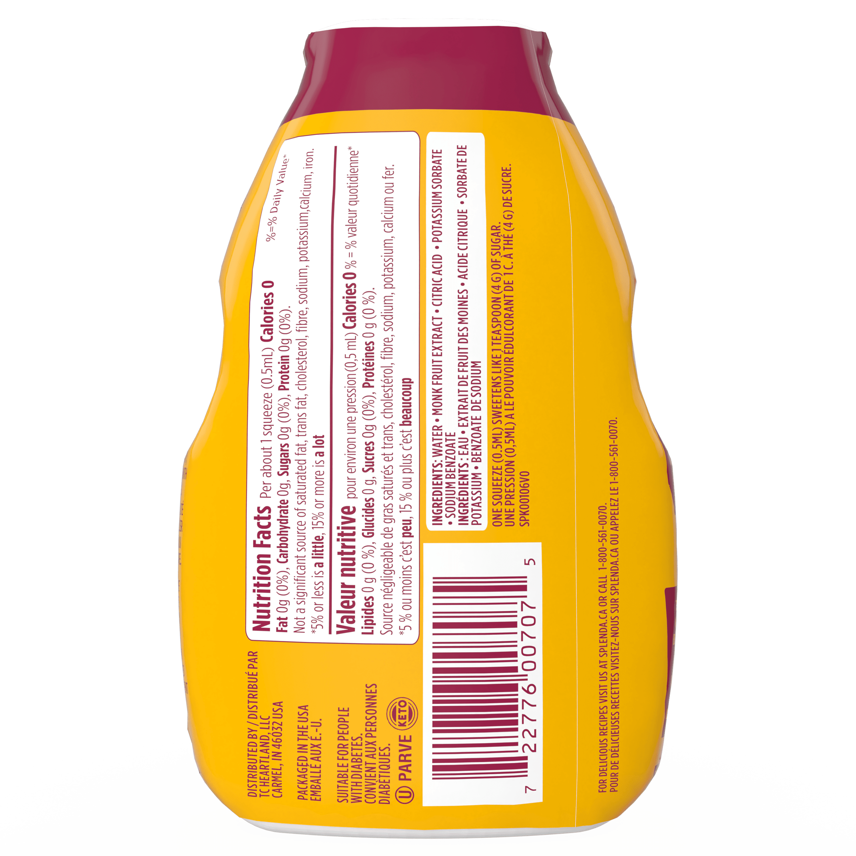 Splenda, Keto, Monk Fruit liquid Sugar Substitute, 100mL bottle