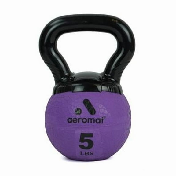 AGM Group 35822 5 lbs 2021 Aeromat Elite Mini Kettlebell Medicine Ball, Purple - New Handle