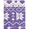 thumbnail image 4 of Infants & Toddlers Wool Knitted Winter-Thick Thermal Leggings | Jingle Sleigh Nordic Reindeer (Lilac, 4T), 4 of 4