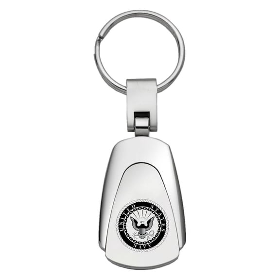 U.S. Navy Teardrop Key Chain (Silver)
