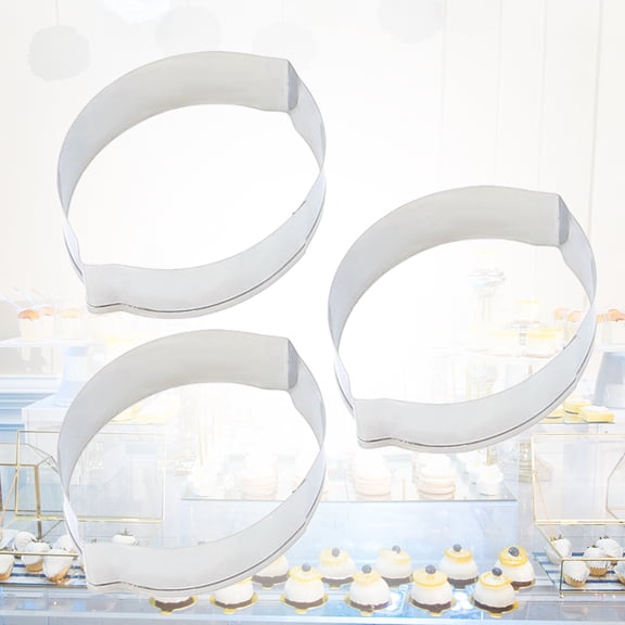 RENACLIPY Biscuit Molds Lemon Baking Mold Stainless Steel Silver 3Pcs