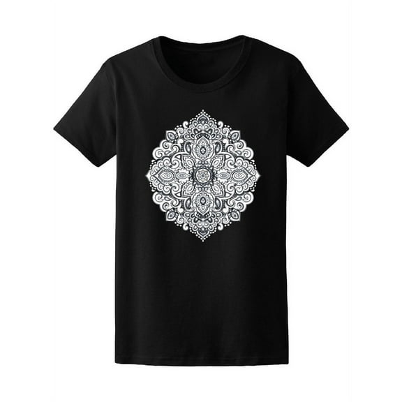 Floral Paisley Vintage Mandala T-Shirt Women -Image by Shutterstock, Female Large