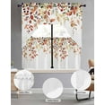thumbnail image 3 of Fall Leaves Kitchen Curtains Sets 24 Inch Length with Valance, Country Watercolor Orange Eucalyptus Plants Swag Valances and Tiers Curtain Set Drapes Swag Curtains for Living Room, Bathroom, Bedroom, 3 of 6