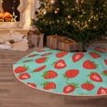 thumbnail image 5 of Sikiie Hand Drawn Strawberry Nativity Christmas Tree Skirt, Jesus Christian Winter Holiday Tree Mat Decoration(30-48IN)36", 5 of 6
