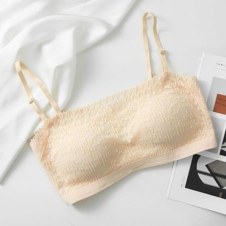 TrendVibe365 Tube Top Bra Womens Tube Top Stretchy Wireless Push up Seamless Bralette Padded Multiway Convertible Straps Adjustable Spaghetti Strap Bustier Full Coverage Crop Cami Top Sexy Shapewear