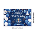 thumbnail image 2 of Decorative Design Happy Birthday Banner Colorful Balloons Party Backdrop for Birthday Party Milestone Celebration Children's Event, 2 of 7