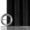 thumbnail image 3 of Velvet Curtains with Grommet for Divide Curtains, Thermal Insulated Super Soft Privacy Noise Reducing Light Filtering Velvet Drapes for Door Curtains, 4 Panels, 3 of 7