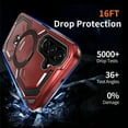 thumbnail image 7 of Armor Designed for Samsung Galaxy A35 Magnetic Case, Rugged Shockproof, with 360 Rotate Ring Kickstand, Hard Anti-Drop Heavy Duty Protection Hybrid Phone Cover for Galaxy A35, Red, 7 of 7