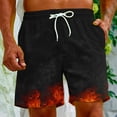 thumbnail image 4 of cllios Men's Quick Dry Swim Trunks Swimsuits Funny 3D Novelty Flame Pattern Print Beach Bathing Suits 2024 Summer Hawaiian Swimming Shorts with Pockets, 4 of 9