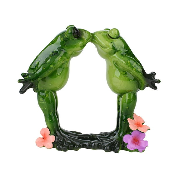 Estatua de rana, adorno de mesa, escultura de Animal de resina, estatuilla decorativa para , escritorio, estantería, decoración del hogar Pareja