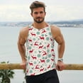 thumbnail image 6 of Fuzoiu Vintage Christmas Reindeer Print Men's Workout Tank Tops,Sleeveless Gym Shirt Quick Dry,Fitness Bodybuilding T-Shirt,Muscle Athletic Workout Tee-XX-Large, 6 of 7