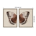 thumbnail image 5 of Kate and Laurel Retro Butterfly Watercolor - 2 Piece Framed Canvas Wall Art Set  by The Creative Bunch Studio, Sylvie Walnut Vintage, Animal Art for Wall Decor, 5 of 8