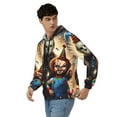 thumbnail image 4 of Lsque Chucky for Mens Full-zip Hoodie, Zip-up Pullover Hooded Sweatshirt, Kangaroo Pocket Hoodie Ideal for Daily Wear, Travel, and Home-X-Large, 4 of 8