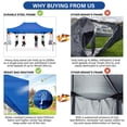 thumbnail image 4 of COBIZI 10x15 Pop Up Canopy with 4 Sidewalls, Heavy Duty Waterproof Commercial Canopy Tent for Outdoor Parties & Garden Events, Carry Bag Included, Blue, 4 of 9