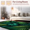 thumbnail image 2 of Flatwoven High Traffic Area Rug, Tropical Foliage Decorative Floor Covering, Non Slip, Stain Resistant, Washable Area Rugs for Living Room, Bedroom(Green, 6X9), 2 of 8