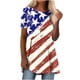 thumbnail image 1 of Tops Para Mujer Elegantes Blusas Casuales Camisas Moda Causal Día de La Independencia Cuello Redondo Impresión Camiseta de Manga Corta Odeerbi ODB167188, 1 of 5