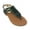 Green, variant on Women's Laceup Faux Snake Skin With Side Buckle Sandals