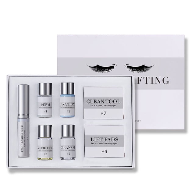 Kit de permanente de pestañas Lash-Lift, semipermanente, rizador, permanente, WaveLash, extensiones, incluye almohadillas para ojos y accesorios, 30 ml.