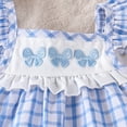 thumbnail image 5 of TOWED22 Baby Girl Summer Clothes 9M-5T 2Pcs Outfits Sleeveless Butterfly Print Peplum Top & Shorts Set Toddler(Blue,3-6 M), 5 of 8