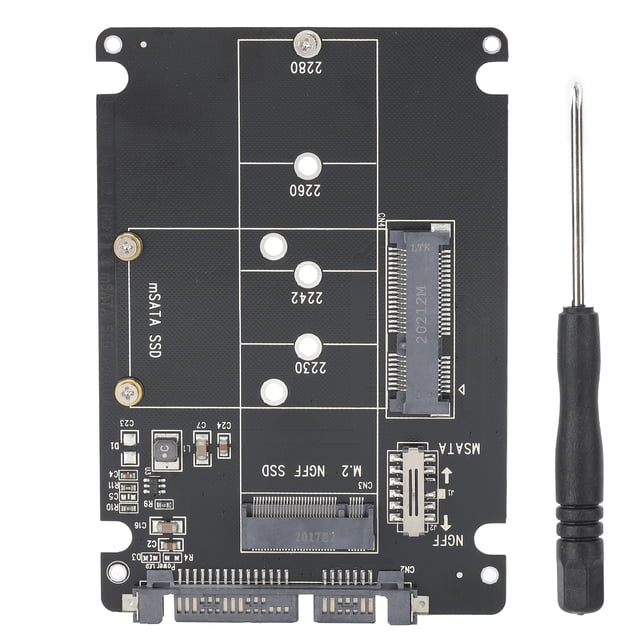 M.2 NGFF/MSATA à SATA 3.0 Adaptateur SSD à SATA Convertisseur Lecteur Carte Matériel Informatique