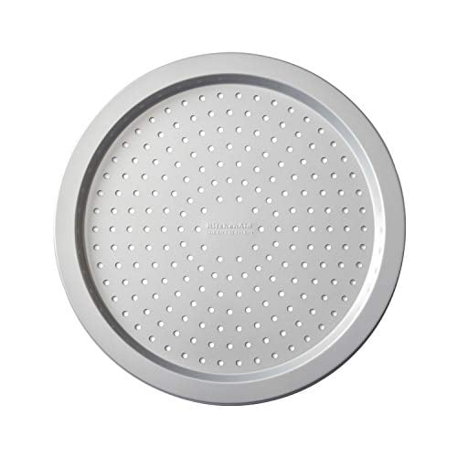 KitchenAid Croustillant à Pizza Antiadhésif en Acier Aluminisé, 14 Po, Argent