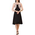 thumbnail image 2 of Allegra K Women's Crop Cardigan 3/4 Sleeve Sheer Floral Lace Shrug Tops, 2 of 6