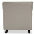 thumbnail image 4 of Baxton Studio Bethany Tufted Rocker in Light Beige and Dark Espresso, 4 of 5
