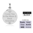thumbnail image 3 of Photos Engraved - Custom Photo Engraved Circle Charm Wire Bracelet in Stainless Steel - Free reverse side engraving - W-AN-SCST, 3 of 6