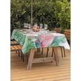thumbnail image 3 of Outdoor Tablecloth with Umbrella Hole for Patio/Picnic/Party/Camping, Pink Flamingo Waterproof Table Cloth Rectangle Table Cover Washable, Summer Tropical Palm Leaves Modern (52"x 70"), 3 of 9
