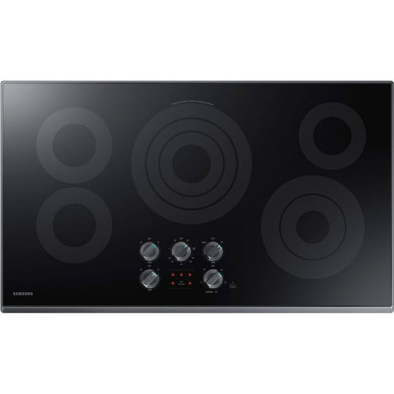 Samsung NZ36K6430RG 36 inch Black Stainless 5 Burner Electric Cooktop