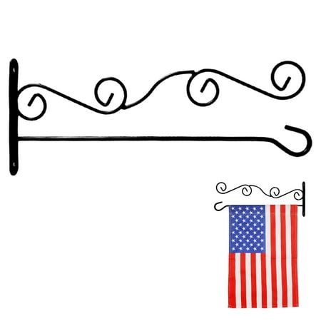 Garden Flag Wall Hanger Flagpole Weather-proof Metal Flag Holder for