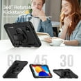 thumbnail image 3 of For Xiaomi Redmi Pad SE 8.7 inch 2024, 360 Rotating Shockproof Cover with Stand, Screen Protector, Shoulder Strap, Black, 3 of 7