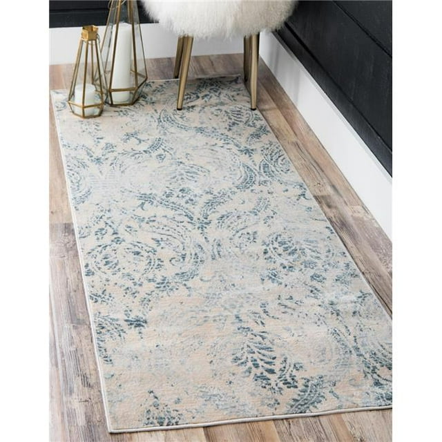 Unique Loom 3127079 2 ft. 7 in. x 6 ft. Paris Oak Runner Rug, Blue