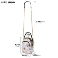 thumbnail image 2 of FORMRS Crossbody Bag for Women Quilted Travel Shoulder Cell Phone Purse with Chain Strap Handbag, Purple Flower Pattern, 2 of 7