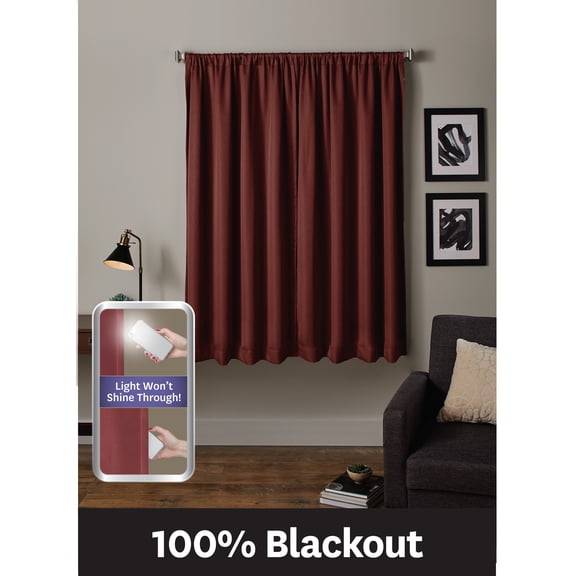 Better Homes and Gardens Ultimate Light Blocker 100 Percent Blackout Tiffany Window Curtain