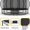 thumbnail image 3 of Mersco 16ft Trampoline for Kids Adults, Outdoor Pumpkin Trampoline with Enclosure Net, Basketball Hoop and Storage Bag,Black, 3 of 8