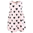 thumbnail image 4 of Hudson Baby Infant and Toddler Girls Cotton Dress and Cardigan Set, Pink Black Heart, 0-3 Months, 4 of 5