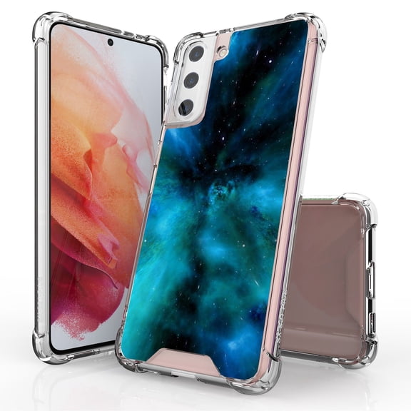 ANJ  Hybrid Slim Hard Back Cover Case Flexible Bumper for Samsung Galaxy S21 Plus - Galaxy Stars 2