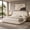 White, variant on 4 Ever Winner Full Size Bed frame with Headboard, Boucle Upholstered Bed Frame, Wood Slat Support, No Box Spring Needed, Easy Assembly, Cream