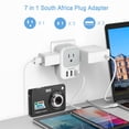thumbnail image 2 of Adaptador de enchufe TESSAN tipo M Sudáfrica con 4 tomas de corriente alterna y 3 USB, 2 of 6