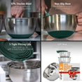thumbnail image 2 of Set de bowls para mezclar de acero inoxidable Priority Chef con tapas, 2 of 7