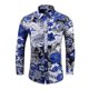 thumbnail image 1 of Traje informal de lujo para exteriores de primavera y otoño para hombre, camisa de solapa de manga larga, material suave y cómodo, estampado floral rosa rojo HD, 1 of 6