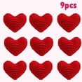thumbnail image 5 of 9 Pcs Crochet Hearts - Handmade Red Stuffed Hearts, Ideal as Valentine Ornaments, Heart Ornaments for Christmas Tree, Valentine Bowl Filler, and Small Red Heart Ornaments for Home & Office Decor, 5 of 8