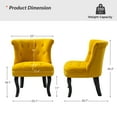 thumbnail image 6 of 14Karat Home Wingback Chair, Yellow, 6 of 8
