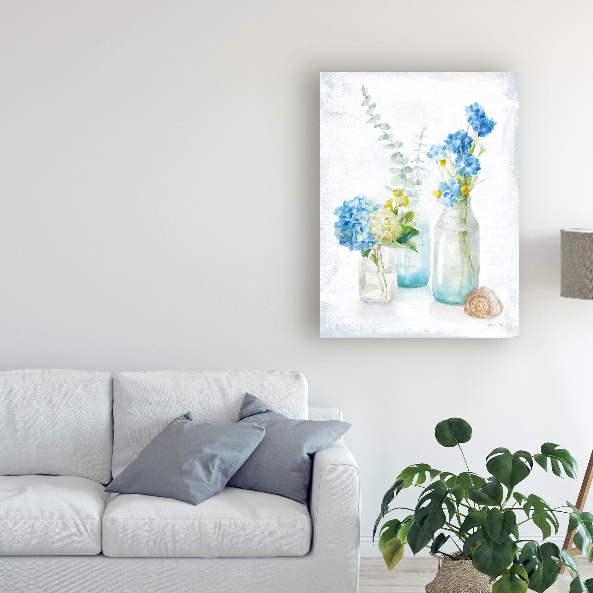 Trademark Fine Art 'Beach Cottage Florals III' Canvas Art by Danhui Nai