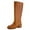 Saddle, variant on Cushionaire Sawyer Genuine Leather Tall Chunky Heel Womens Boots - Pull On Casual Knee High Boots for Women