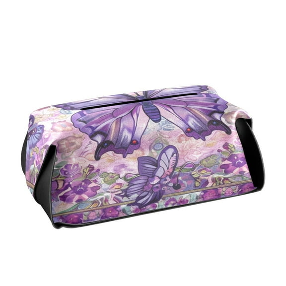 BZSMCE Leatehr Tissue Holders Cute Garden Of Enchantment Pattern Tissue box