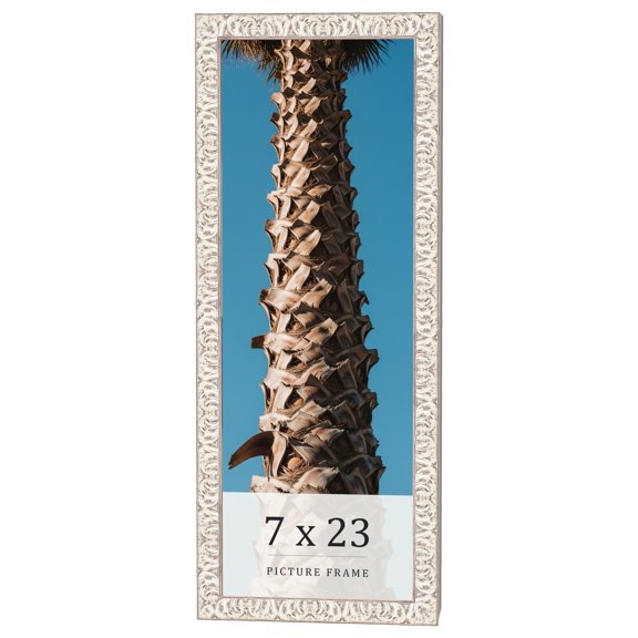 7x23 Frame White Real Wood Picture Frame Width 1.5 inches | Interior Frame Depth 0.5 inches |