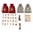 thumbnail image 1 of Matsuzay 24 piezas bolsas de calendario de Navidad DIY dulces aperitivos almacenamiento de regalo decoración del hogar de vacaciones con pegatinas Clips Kits de decoración para fiestas A Matsuzay HA010040-01B, 1 of 6