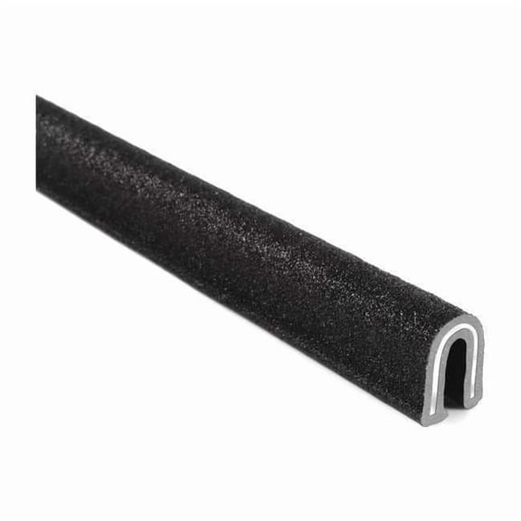 Trim-Lok Edge Trim, 25 ft L,Black, PVC, 3/8 in W 1100B7X1/8-25
